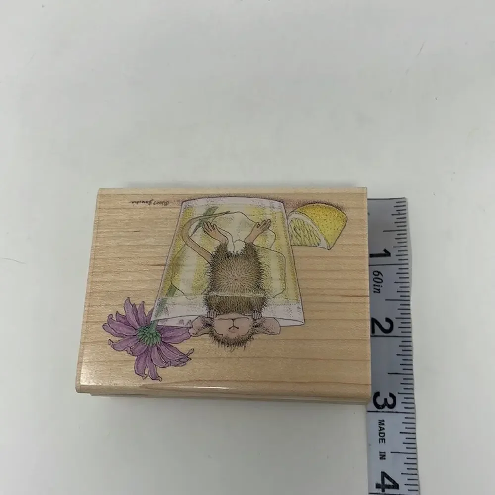 New! Retired House-Mouse Splish, Splash...A Citrus Bath 2007 stamp- never used